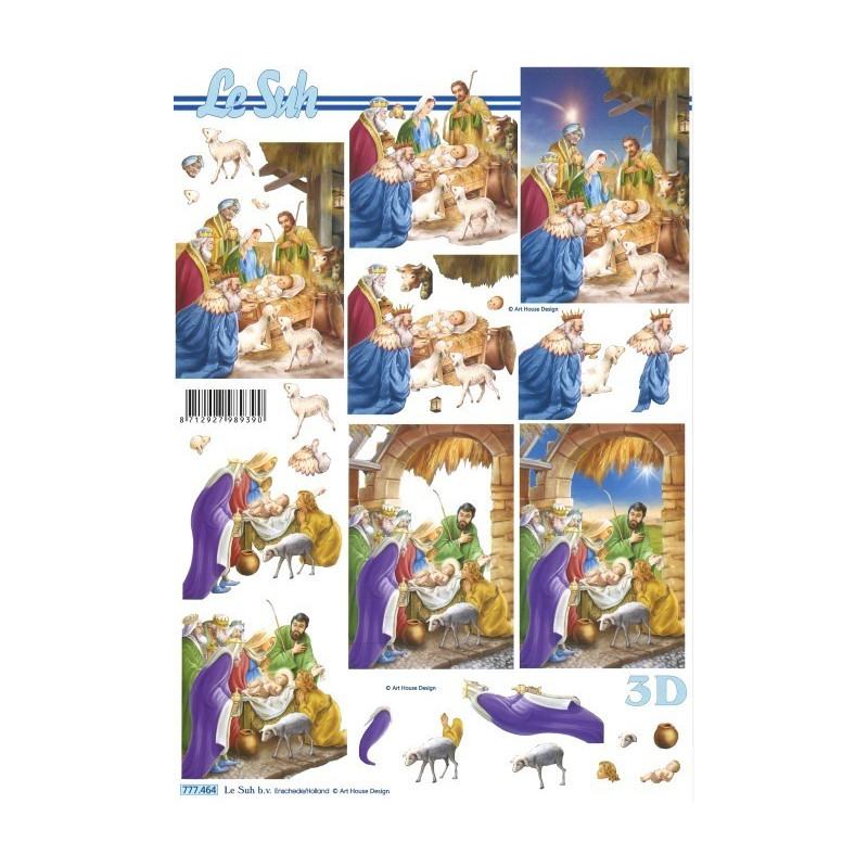 Carte 3D à découper - Crèche de Noël - 777464 Carte 3D à découper - Crèche de Noël - 777464