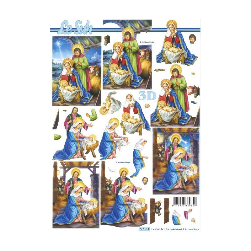 Carte 3D à découper - Crèche de Noël - 777514 Carte 3D à découper - Crèche de Noël - 777514
