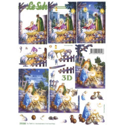 Carte 3D à découper -  Crèche de Noël - 777518