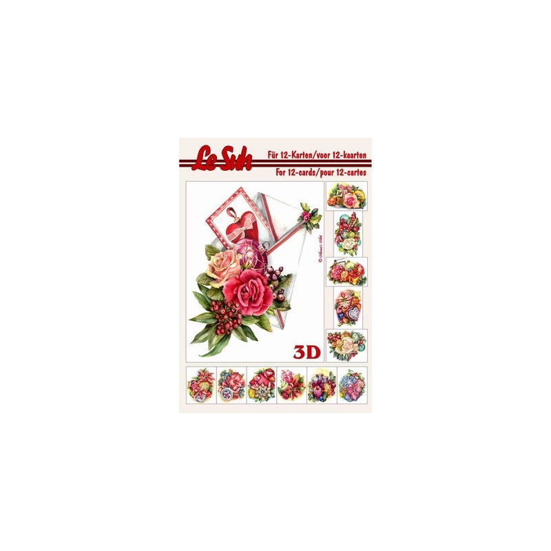 Carte 3D 3D livret A5 - 12cartes - décoration de noël