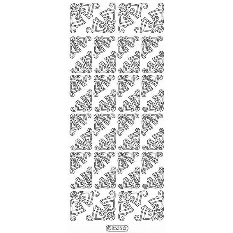 Stickers - 8535 - coin noël - argent Stickers - 8535 - coin noël - argent