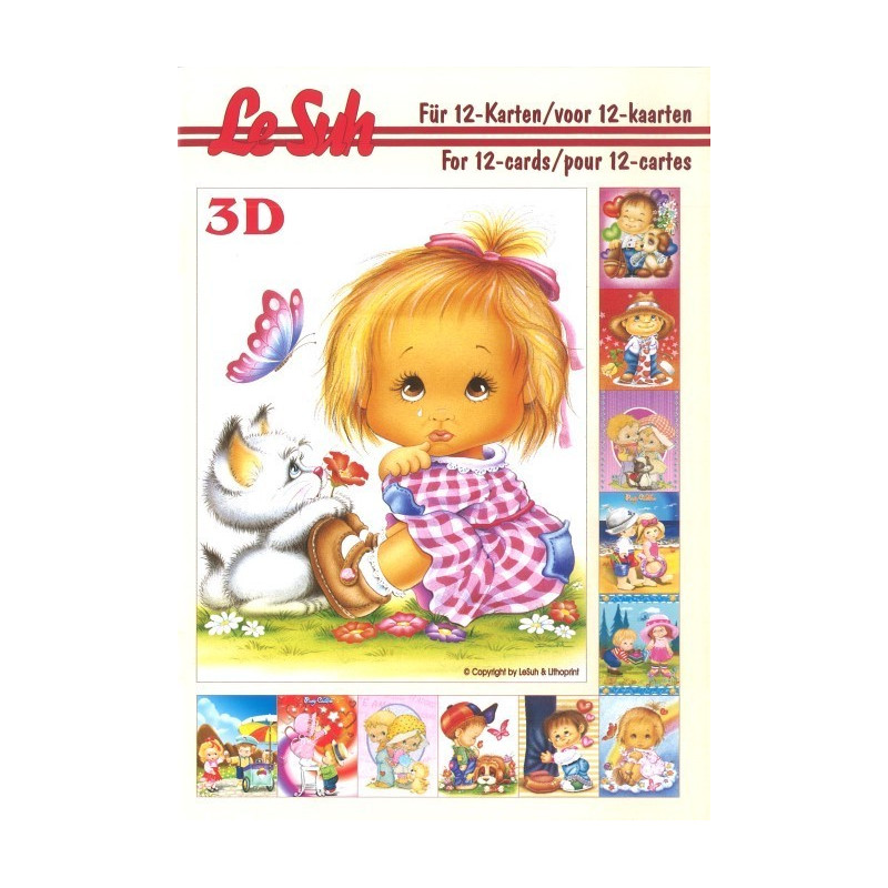Carterie 3D LIVRE A5 - 12 cartes - Enfants