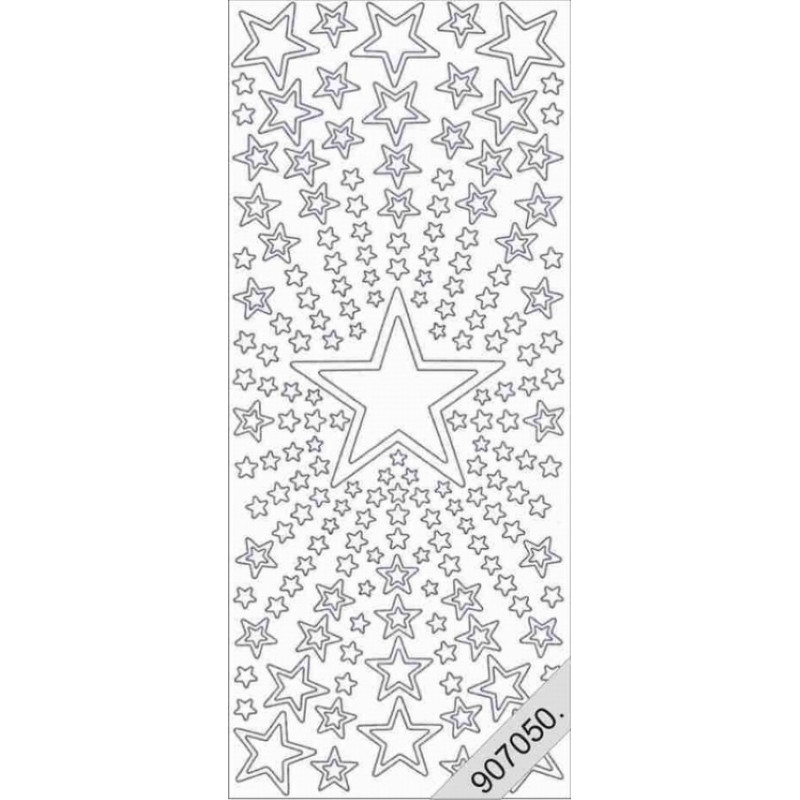 Stickers - 7050 - holo - argent