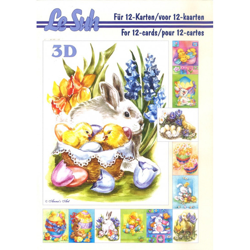 Carte 3D livret A5 à découper - 12 cartes - papillon fleur - 345666