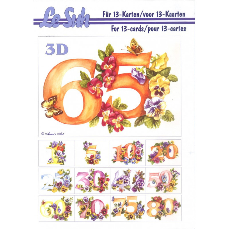 3D LIVRE A5 - 12 cartes - Anniversaires