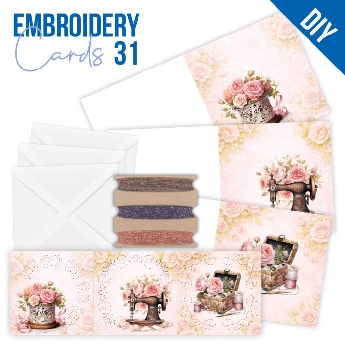 Cartes broderie imprimée